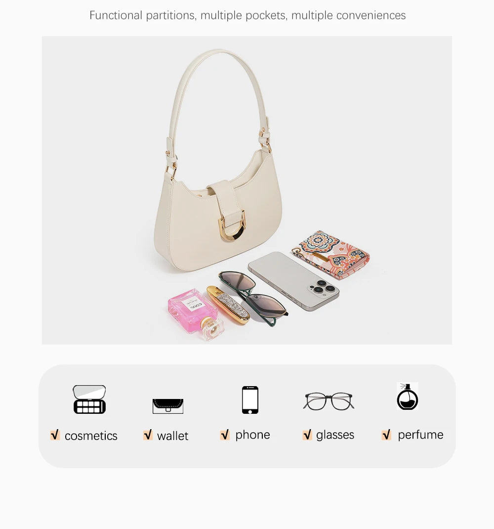 Women's Charming Leather Shoulder Bag Luxury Designer Handbag with Top Handle Crossbody