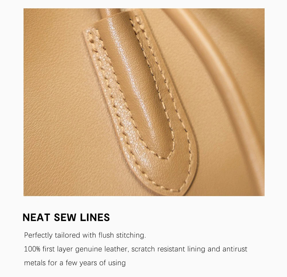 New Women OL Handbag Genuine Leather Ladies Shoulder Purse Big Tote Bag