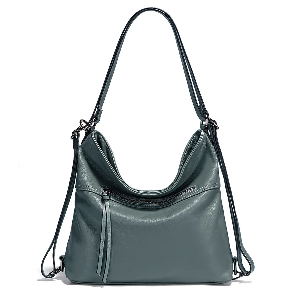 Fashion Women Shoulder Bag 100% Genuine Leather Large Capacity Designer Handbag Hobo