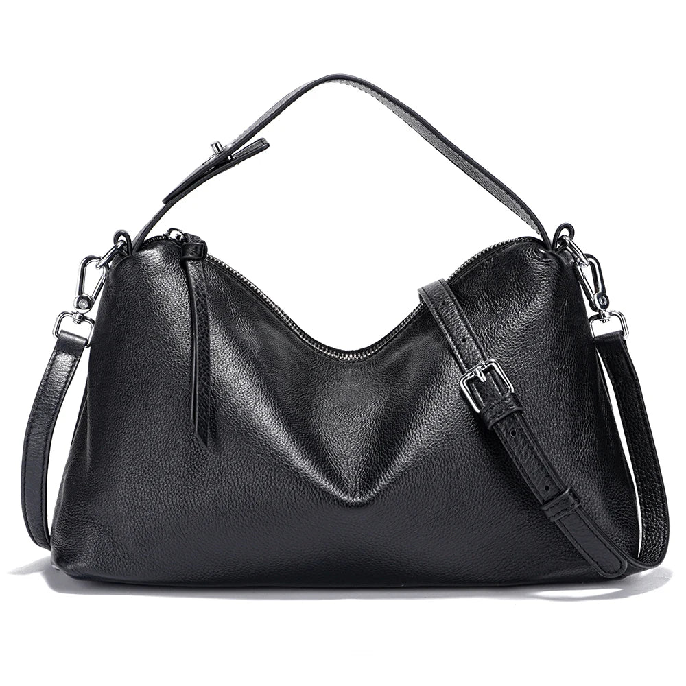 Genuine Leather Tophandle Bag Fashion Hobo Bag Women Shoulder Handbag Crossbody Designer Elegant