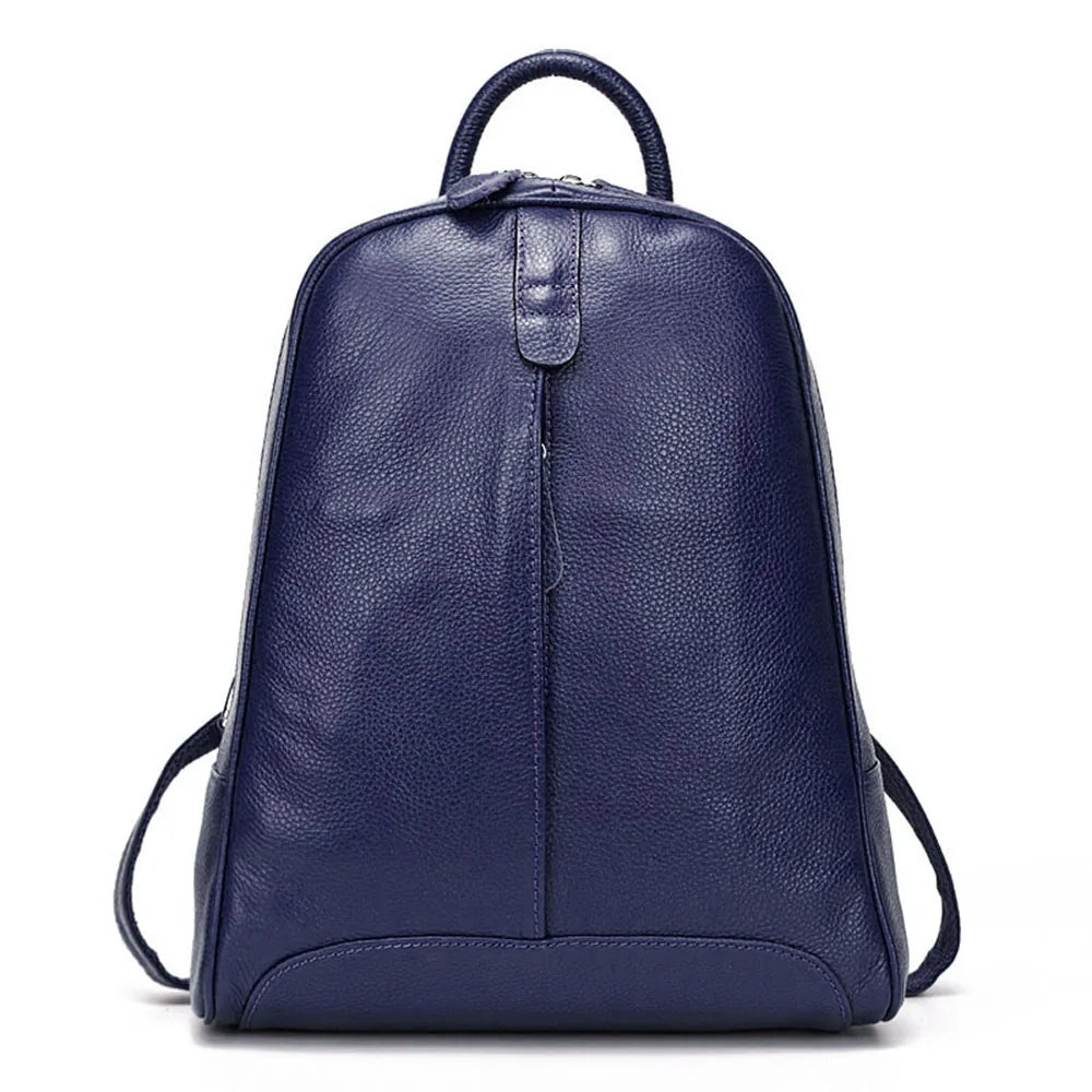 100% Soft Genuine Leather Fashion Women Backpack Casual