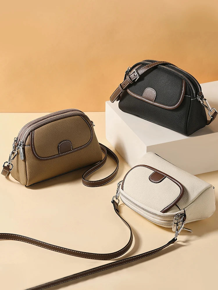 Genuine Leather Women's Handbag Small Tote Bag Female Crossbody Fashion Lady Shoulder Handbags