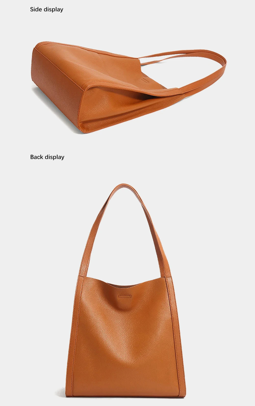 Genuine Leather Totebag Shoulder Bag Large Capacity Shopper Luxury Women's