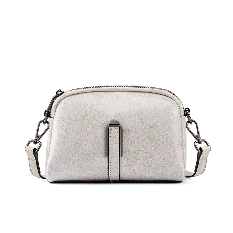 100% Oil Wax Top Leather Small Crossbody Bags For Women Fashion Designer Shoulder Bag