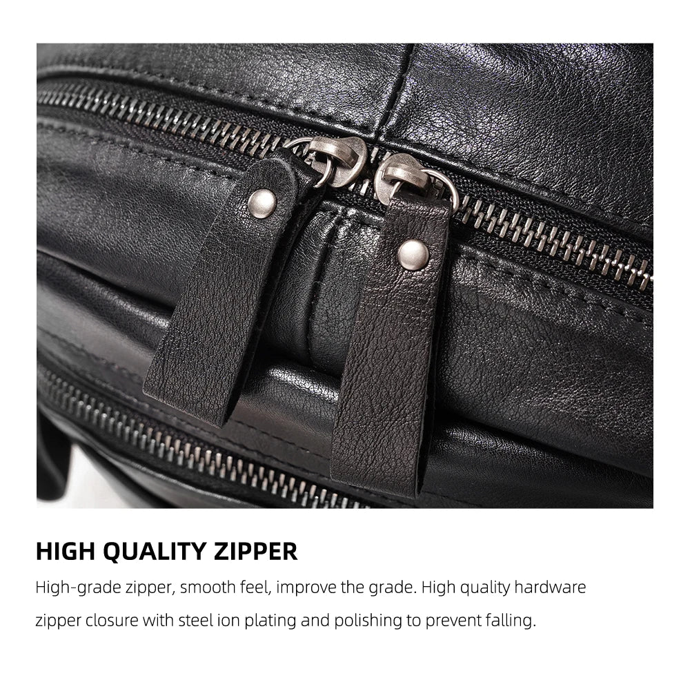 Women's 100% Genuine Leather Backpack Large Capacity for Commute