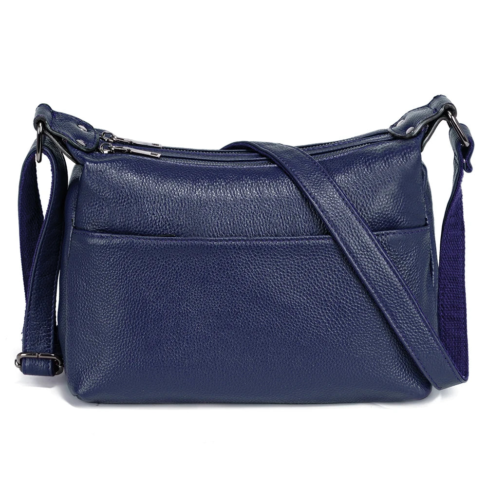 Elegant Genuine Leather Women's Shoulder Bag Trendy Crossbody Messenger Bag