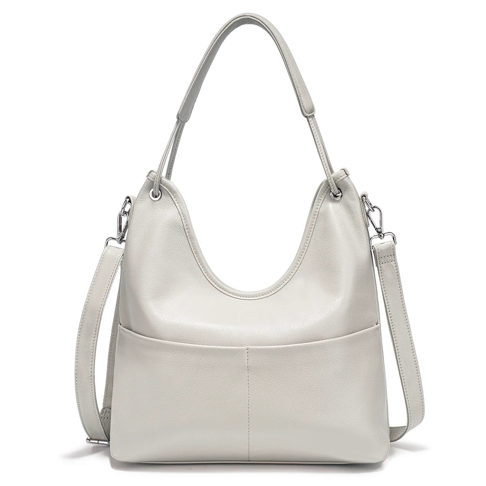 Genuine Leather Women's Handbag Luxury Hobo Bag Large Capacity