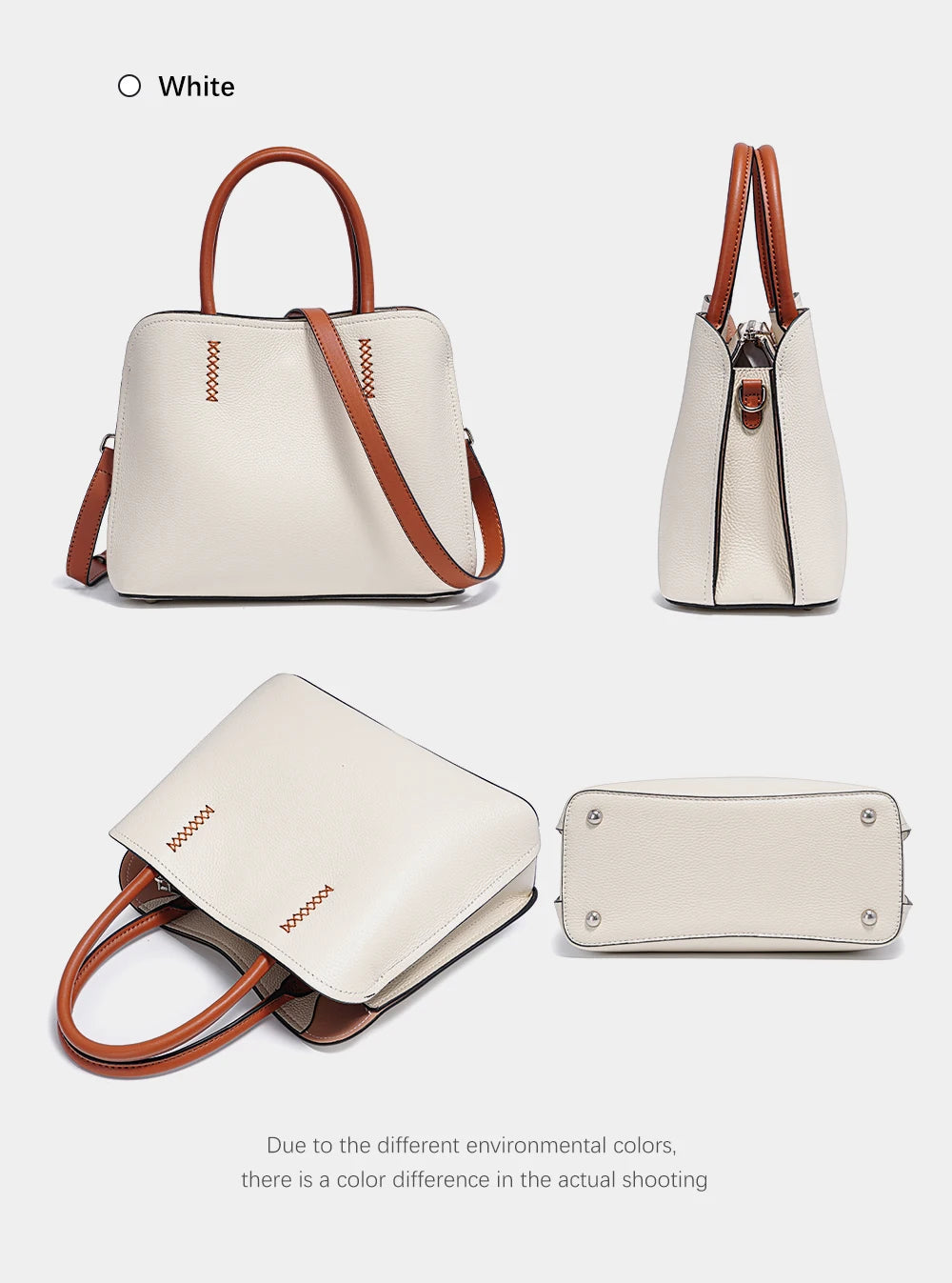 Women's Genuine Leather Shopper Bag Designer Shoulder Bags Handbag Large Bucket Bag Tote Cross