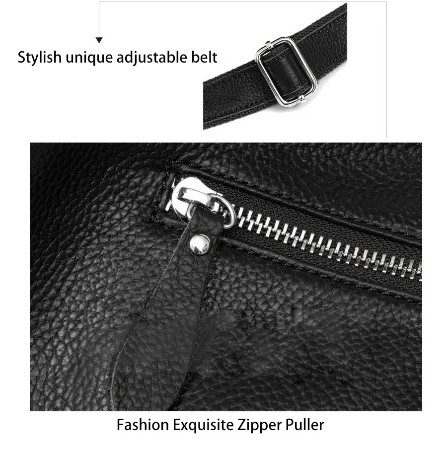 Genuine Leather Women Tote Handbag Large Capacity Shoulder Bag