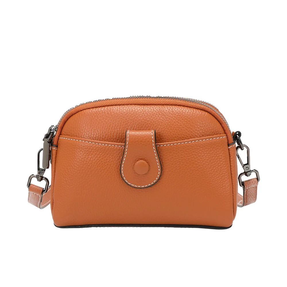 Women Casual Soft Leather Bag Mini Small Crossbody Female Shell Phone Shoulder Bags