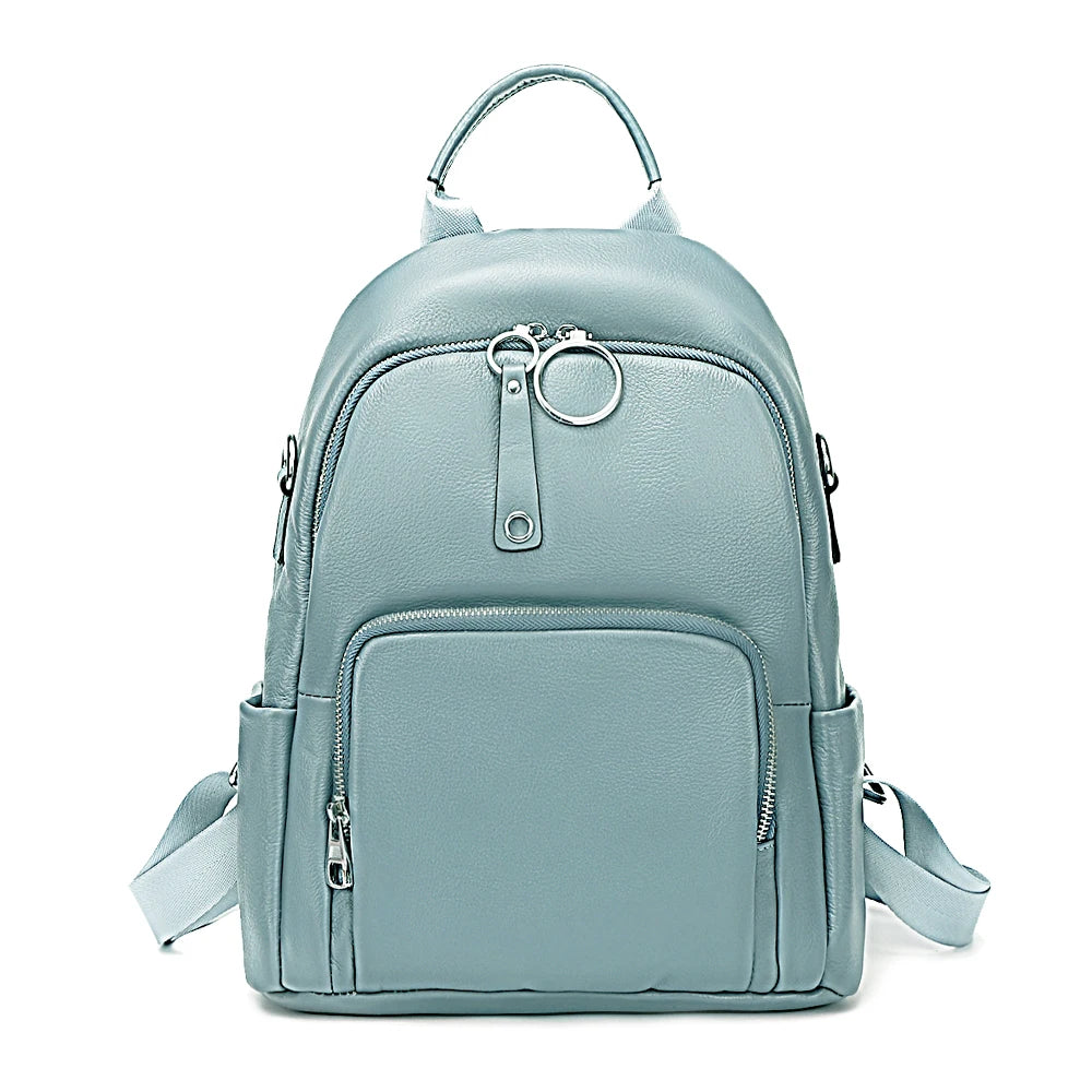 Leather Backpack For Women Anti Theft Satchel