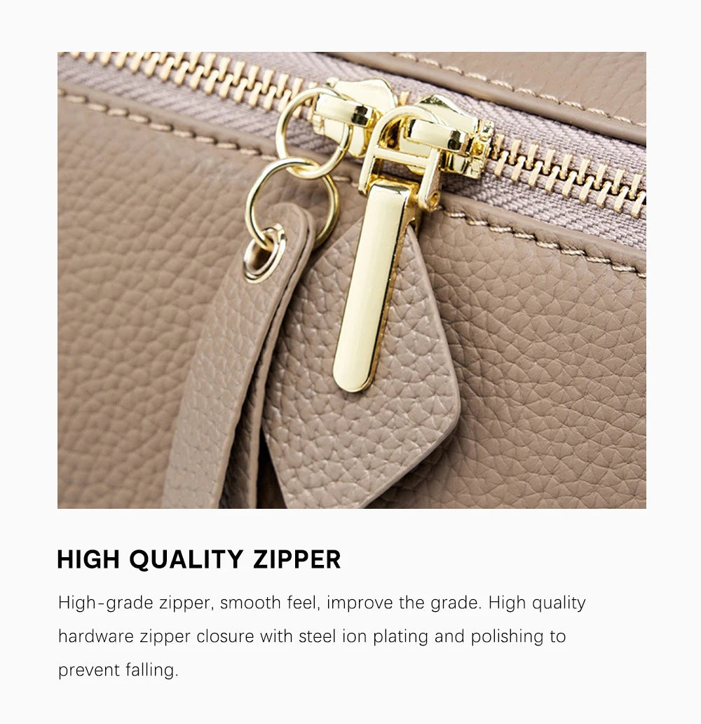 Women's Genuine Leather Boston Bag Brand Designer Retro Shoulder Bag Large Capacity New Trendy