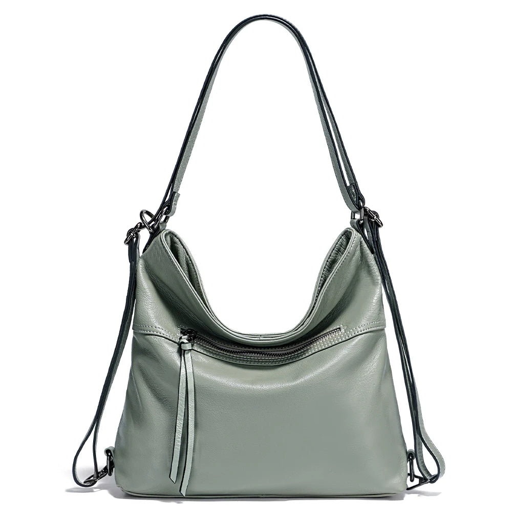 Fashion Women Shoulder Bag 100% Genuine Leather Large Capacity Designer Handbag Hobo