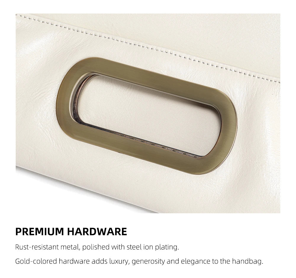 Vintage Genuine Leather Handbag for Women Large Capacity Crossbody Shoulder Bag
