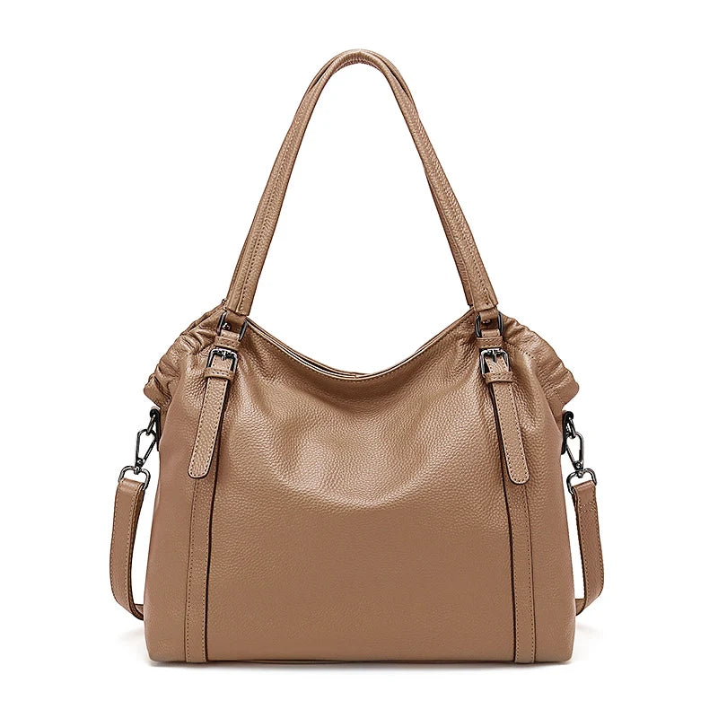 Fashion Women Shoulder Bag 100% Genuine Leather Handbag Hobo Bag Charm Ladies