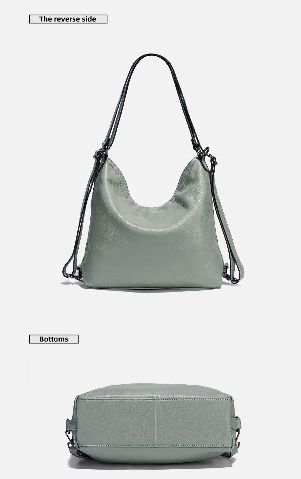 Fashion Women Shoulder Bag 100% Genuine Leather Large Capacity Designer Handbag Hobo