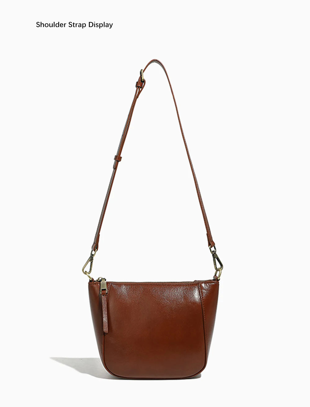 Genuine Leather Small Beige Handbag Crossbody For Ladies Retro Purse