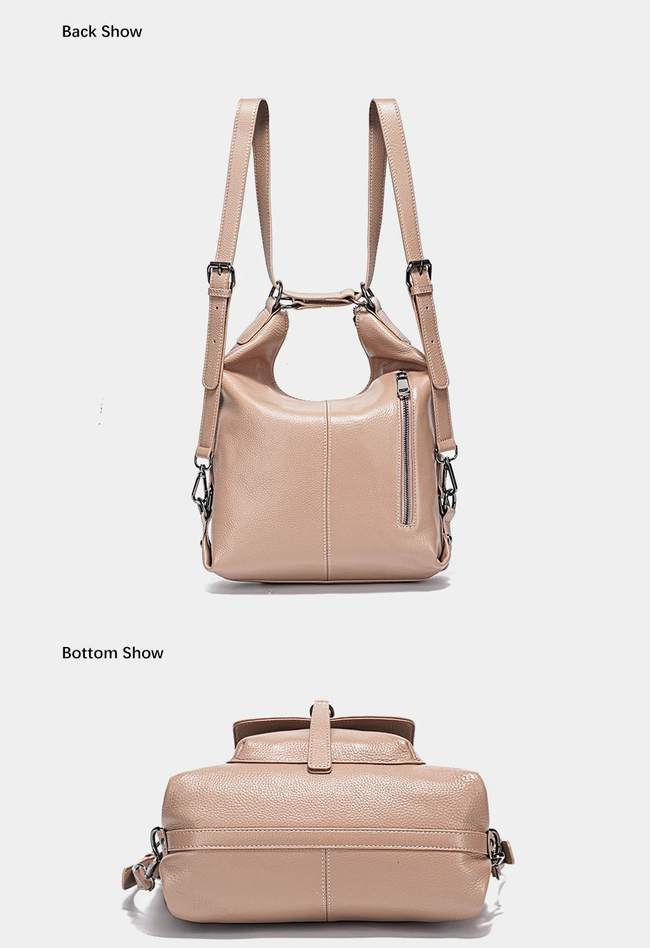 Stylish Women Shoulder Bag 100% Genuine Leather Large Capacity Handbag Multifunction