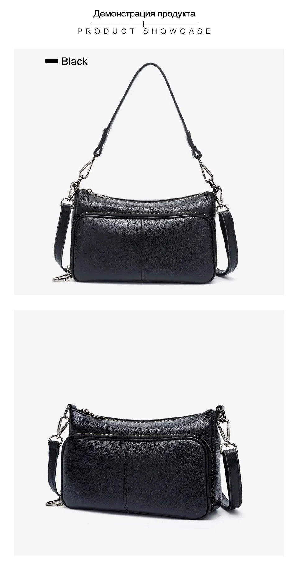 Women's Handbag 100% Genuine Leather Ladies Shoulder Crossbody Messenger Bag Fashion Hobos