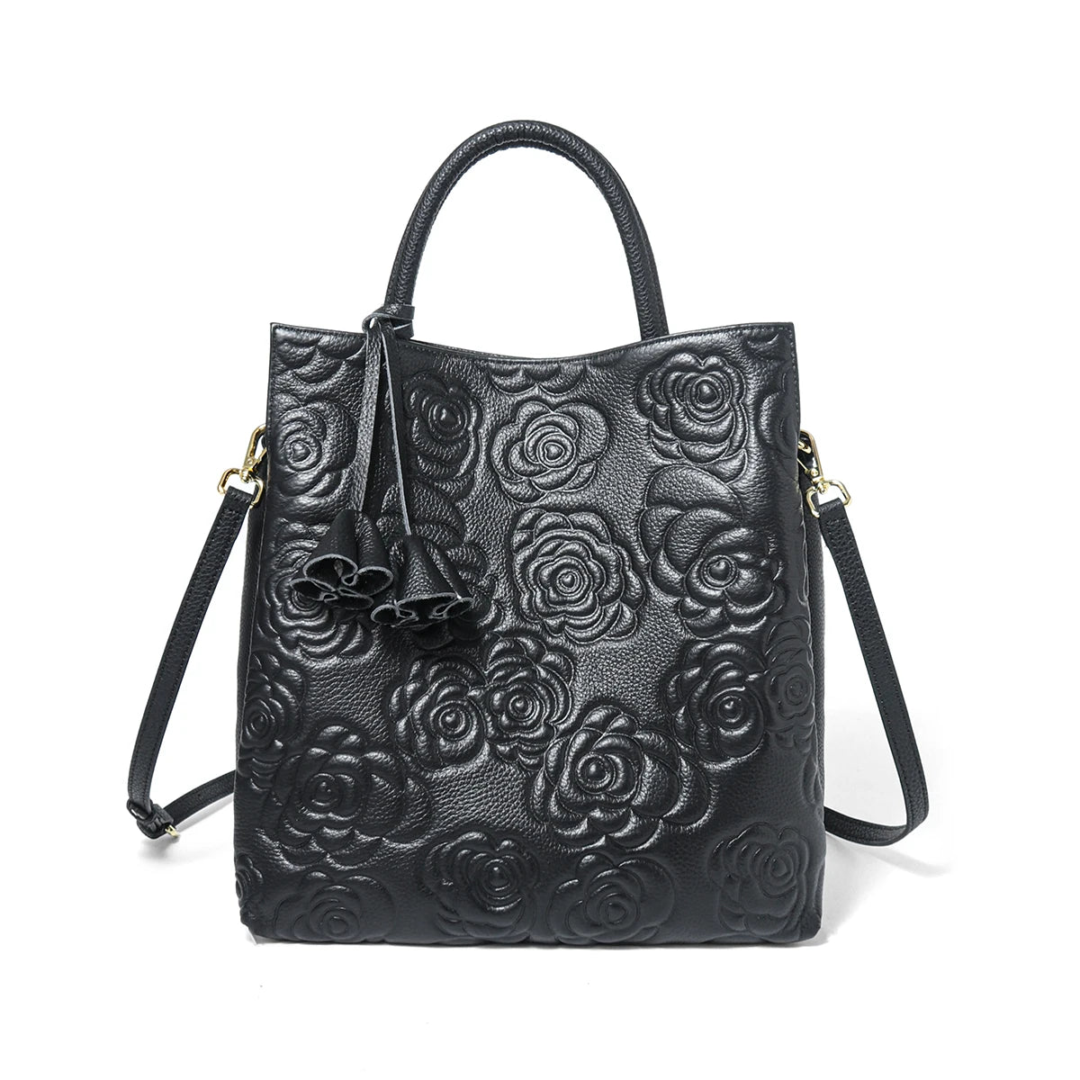100% Genuine Leather Handbag Large Capacity Women Shoulder Bag Retro