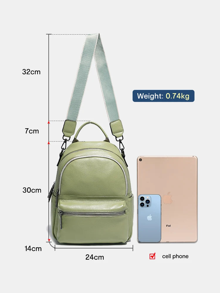 Women Leather Backpack Knapsack Backpacks Satchel ShoulderLarge Capacity
