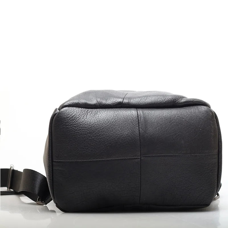 Women's Fashion Genuine Leather Backpack Large Capacity Cowhide Rucksack