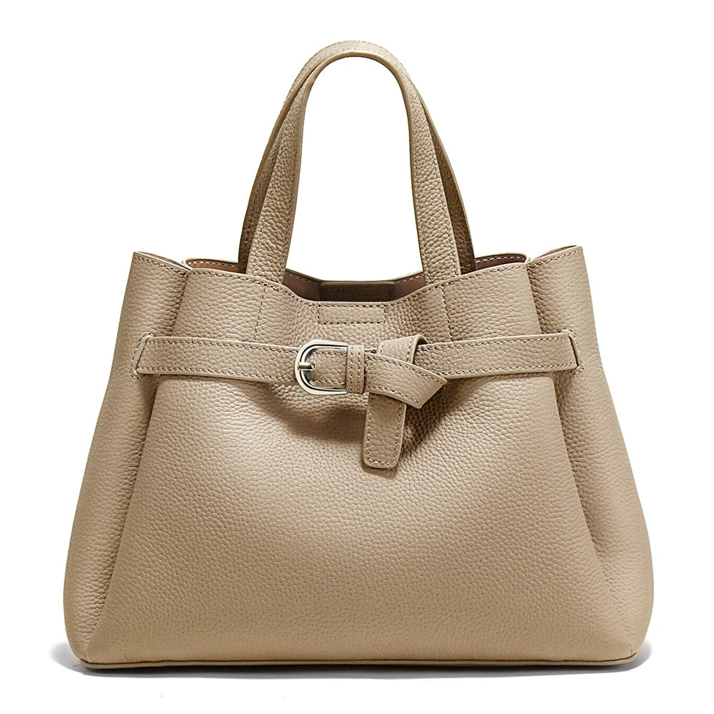 Fashion Genuine Leather Top-handle Bag For Women Luxury Designer Crossbody Bag Zipper