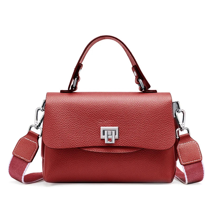 Women's Genuine Leather Top-Handle Bag Simple Fashion Envelope Luxury Brand Shoulder Handbag
