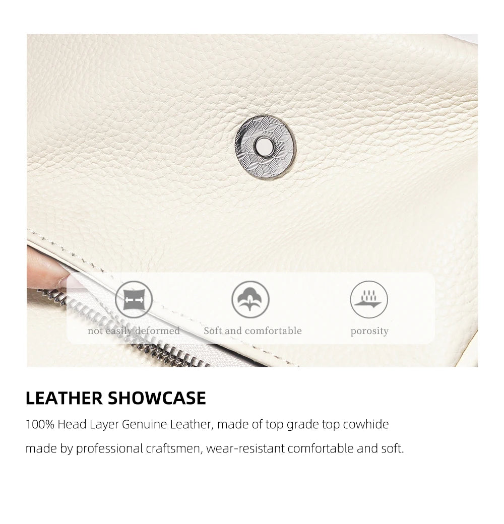 Women's Genuine Leather Top-Handle Bag Simple Fashion Design Luxury Shoulder Crossbody Small Handbag