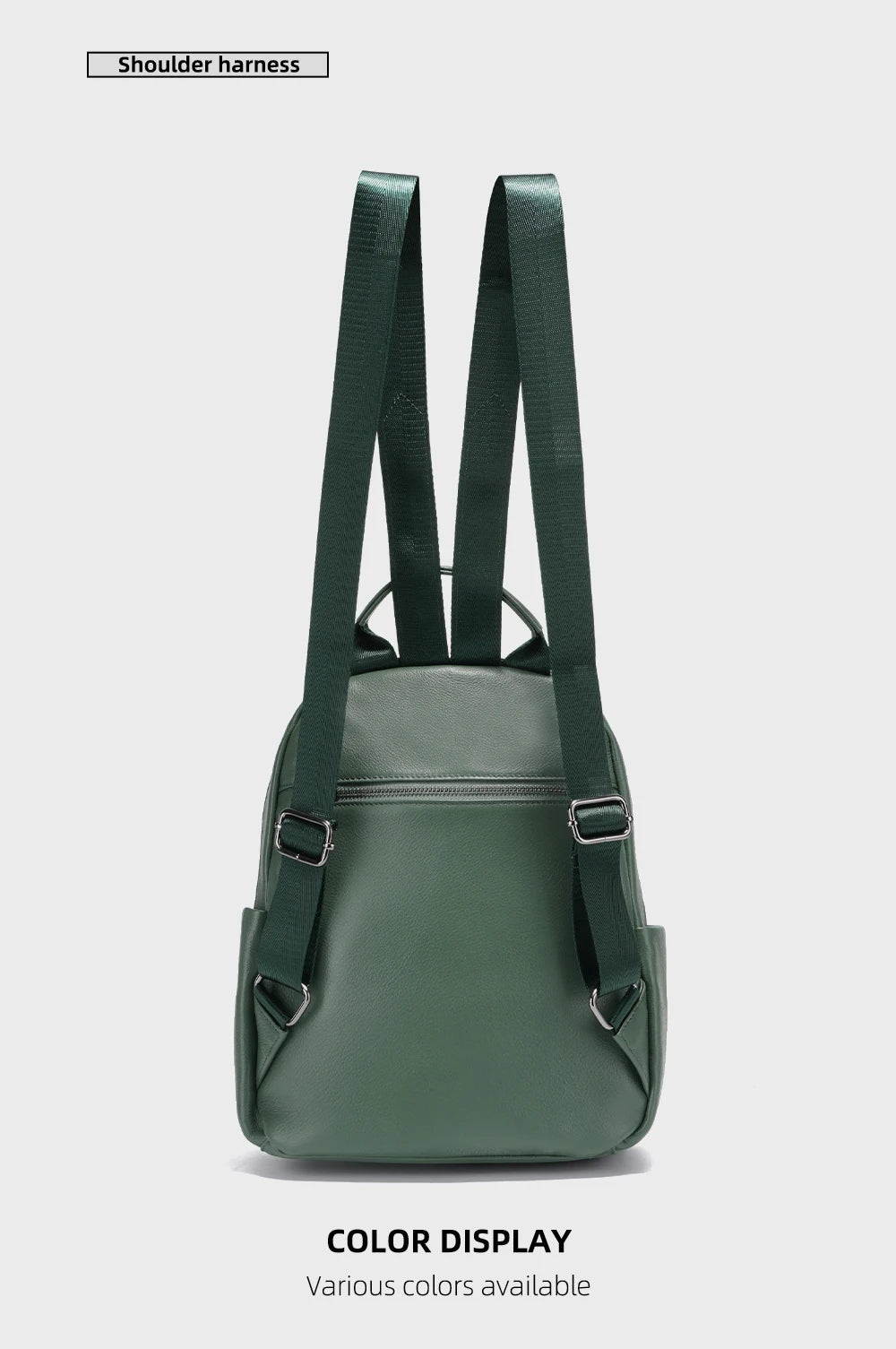 Genuine Leather Backpack For Women Large Capacity Travel Rucksack Knapsack
