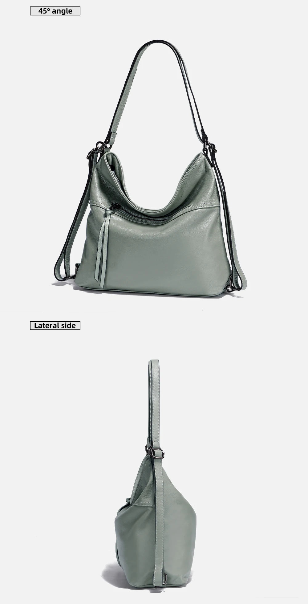 Fashion Women Shoulder Bag 100% Genuine Leather Large Capacity Designer Handbag Hobo