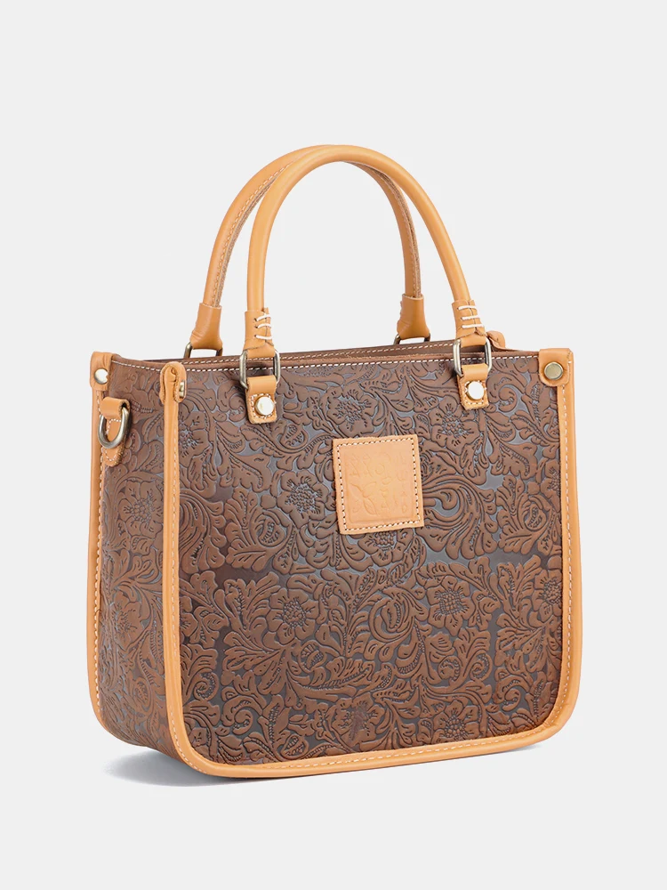 Women Shoulder Bag Genuine Leather High Quality Designer Embossing Bag Crossbody