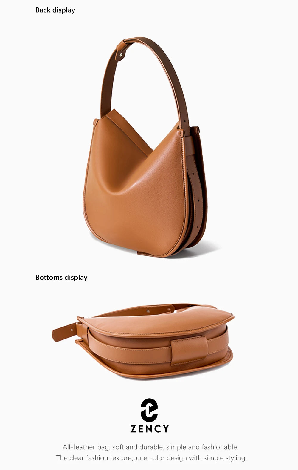 Women's Simple Fashion Designer Messenger Bag Genuine Leather Shoulder