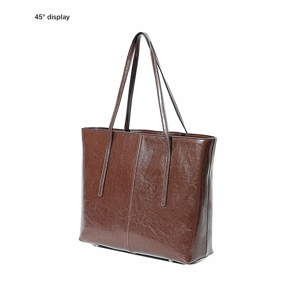 New Women Handbag 100% Genuine Leather Ladies Shoulder Purse Ladies