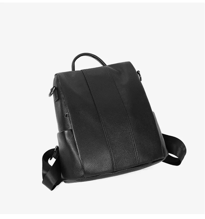 Genuine Leather Women's Backpack Travel Casual Commute Satchel Simple Fashion