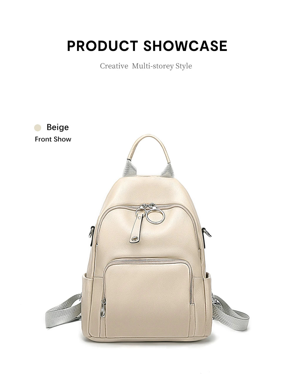 Leather Backpack For Women Anti Theft Satchel