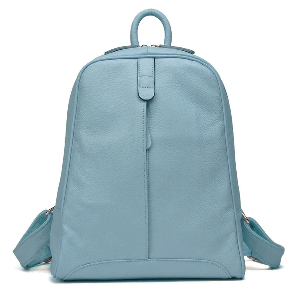 100% Soft Genuine Leather Fashion Women Backpack Casual