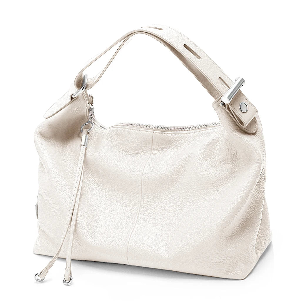 100% Genuine Leather Large Women Top Handle Shoulder Bag Tote Handbag Purse Leather Hobo Bag