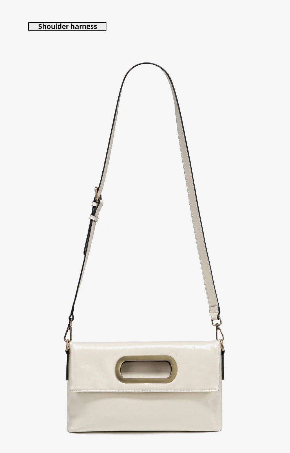 Vintage Genuine Leather Handbag for Women Large Capacity Crossbody Shoulder Bag