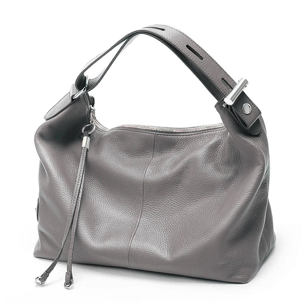 100% Genuine Leather Large Women Top Handle Shoulder Bag Tote Handbag Purse Leather Hobo Bag