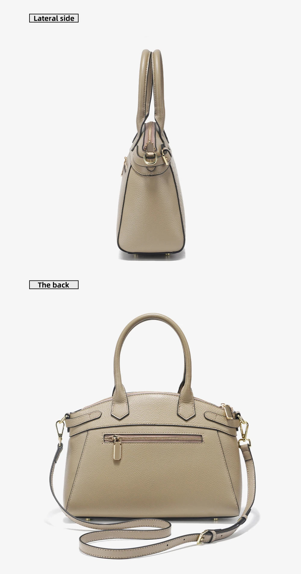 Women's Large Capacity Genuine Leather Tote Shoulder Bag Luxury Retro