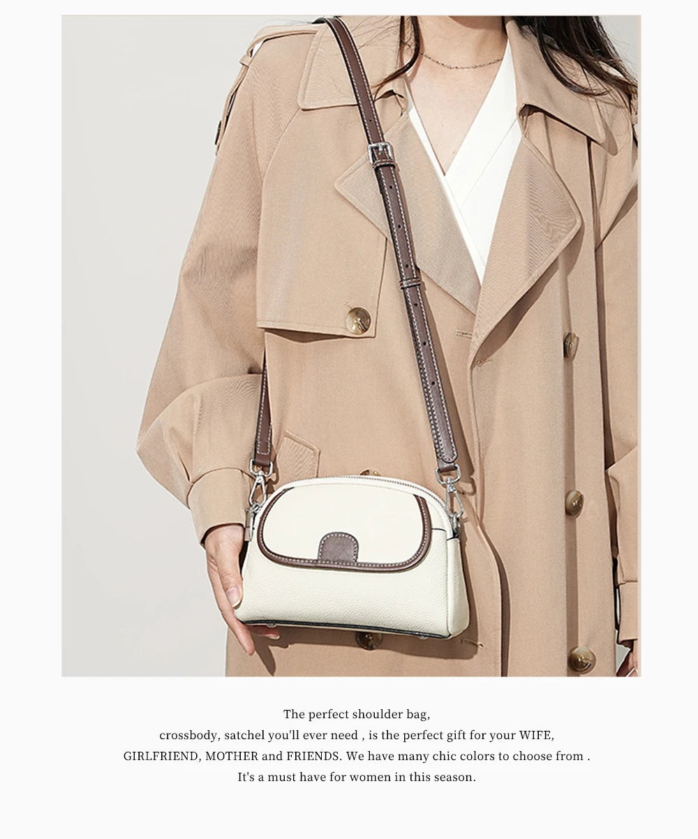Genuine Leather Women's Handbag Small Tote Bag Female Crossbody Fashion Lady Shoulder Handbags
