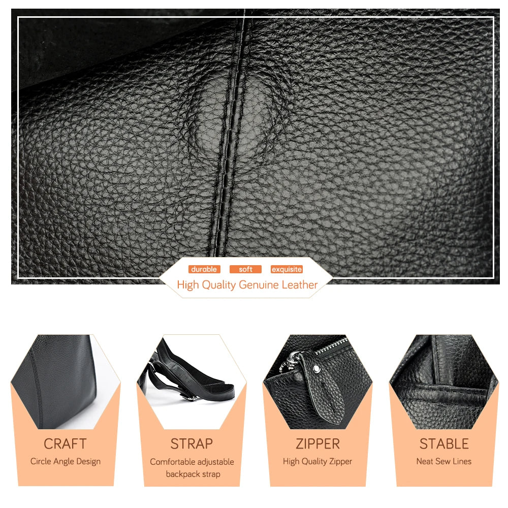 Stylish Genuine Leather Women Backpack