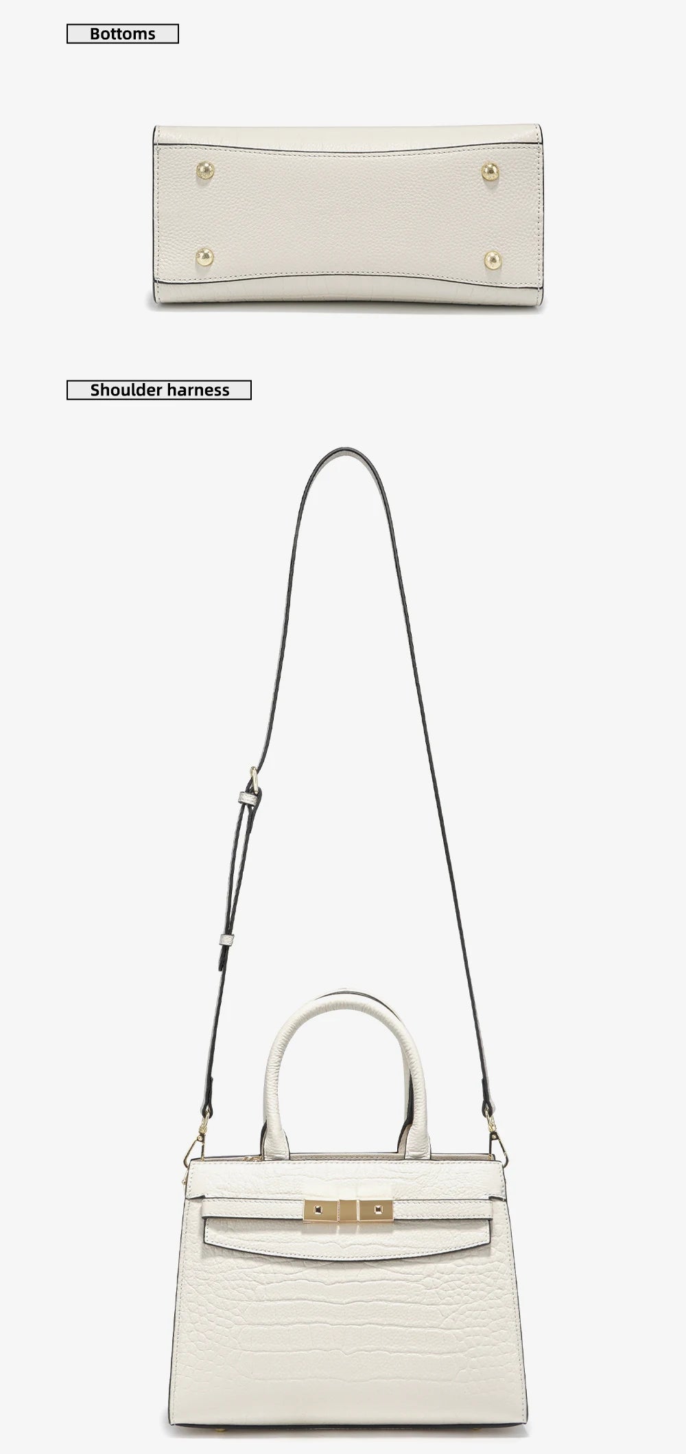 Ladies Cow Skin Fashion Handbags Genuine Leather Top-handle Bag For Work Luxury Designer