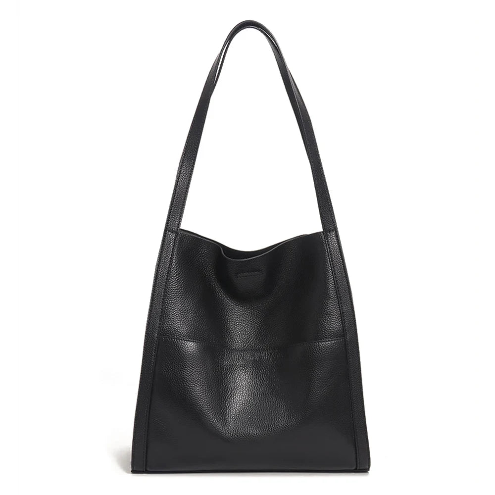 Genuine Leather Totebag Shoulder Bag Large Capacity Shopper Luxury Women's