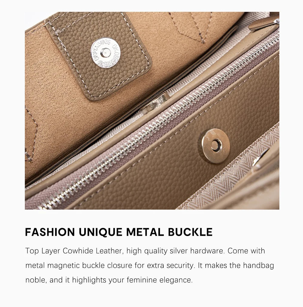 Women Large Tote Bag Genuine Leather Shoulder Bag Ladies Crossbody Bag
