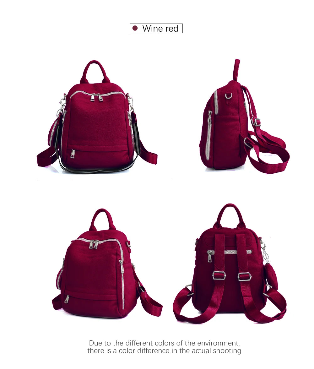 Women's Genuine Leather Backpack High-Quality Bag Travel Female