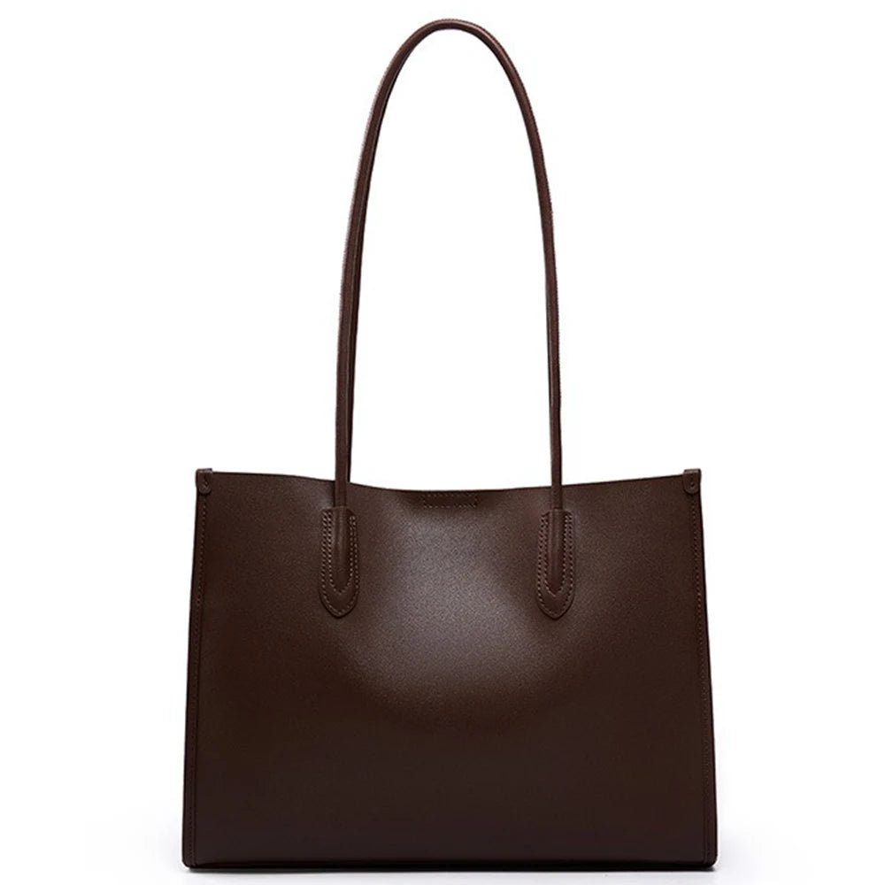 New Women OL Handbag Genuine Leather Ladies Shoulder Purse Big Tote Bag